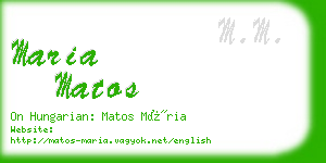 maria matos business card